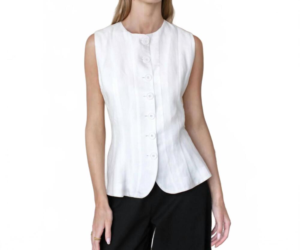 NEW EMERSON FRY iris sleeveless top in ivory